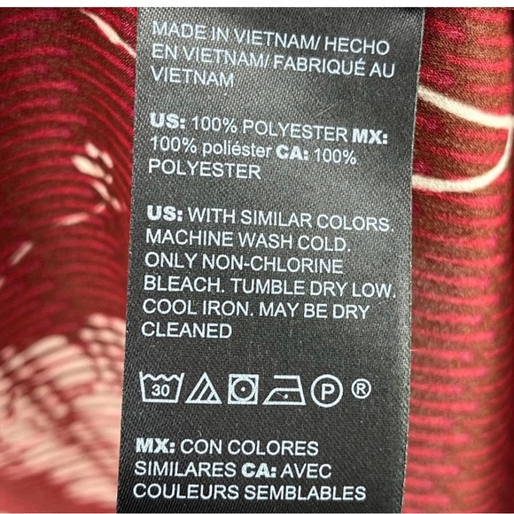 Burgundy silky Asian kimono jacket - Picture 4 of 5